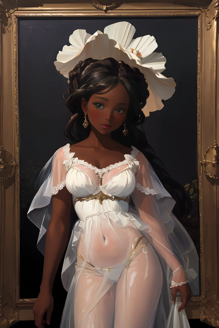 The Birth of Venus with ebony skin wearing a sheer dress, Paintings by Vigée Leblanc