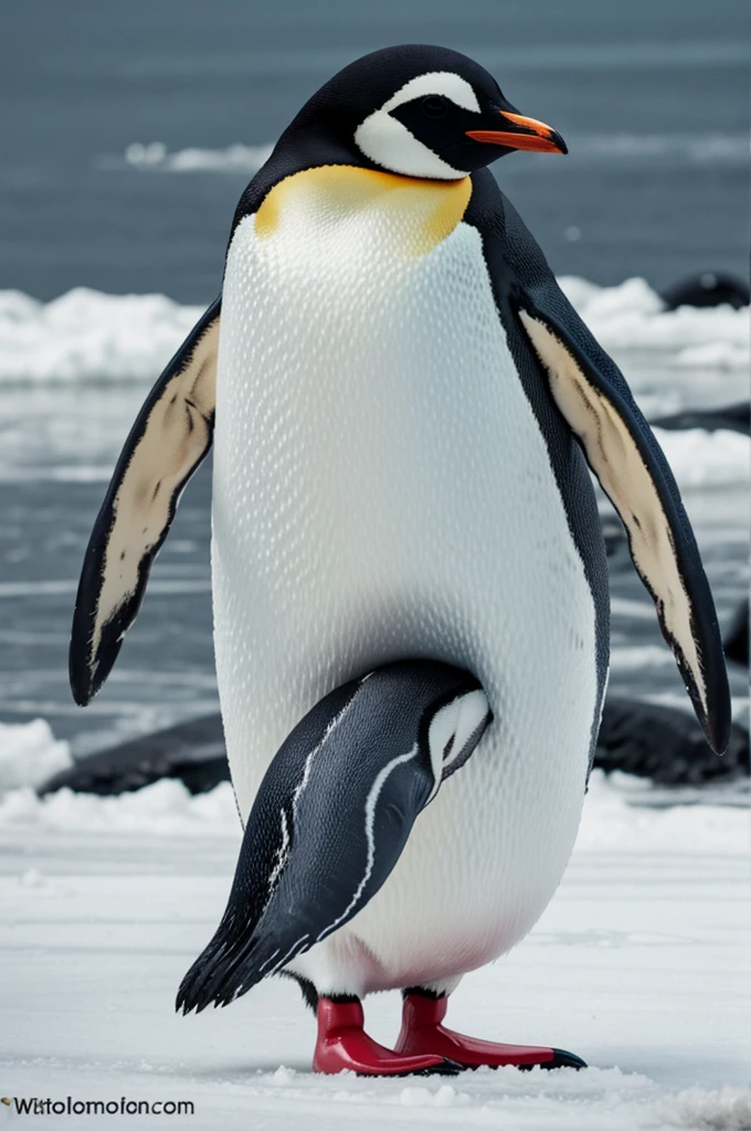 Penguin with a knife 