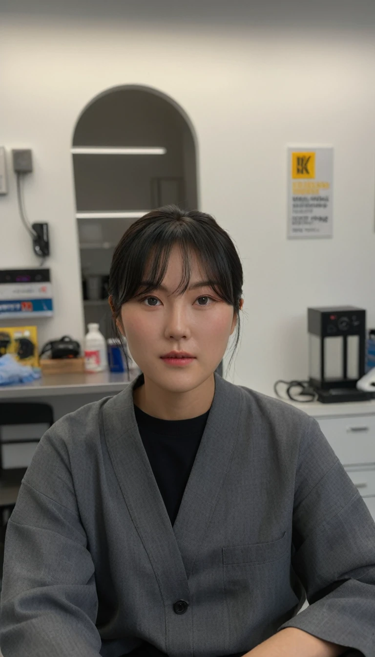 Best Quality, 8k, Masterpiece, (Portrait: 1.3), (photo realistic:1.4), (hyper realistic:1.4), Sharp Focus, looking at viewer, (smoother lighting:1.1), (increase cinematic lighting quality:0.9), realistic lighting, backlighting, light on face, ray trace, (brightening light:1.2), (Increase quality:1.4), sharp detail, (best quality real texture skin:1.4), finely detailed eyes, black_eyes, finely detailed face, 25 year old Korean woman