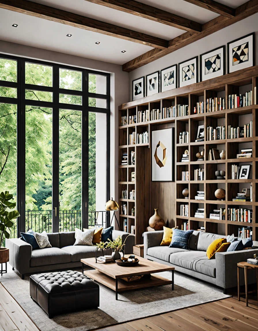 Interior design， Very detailed wide-angle architectural photograph,


Here’s an optimized English prompt for creating an interior design rendering based on your specified conditions:

"Create an interior design rendering of a cozy living room that includes the following elements:

The space should be filled with numerous magazines and small decorative items, creating a lived-in and personalized atmosphere.
Include a comfortable sofa and a hammock for seating options.
The living room should be compact and intimate, maximizing the use of space.
The interior design should feature a wood-based aesthetic, incorporating wooden furniture, shelving, and accents throughout the room.
Ensure the design captures the warmth and charm of a small living space, with attention to detail in the arrangement of magazines and small items. The overall atmosphere should be inviting and comfortable, with a harmonious blend of functional and decorative elements.