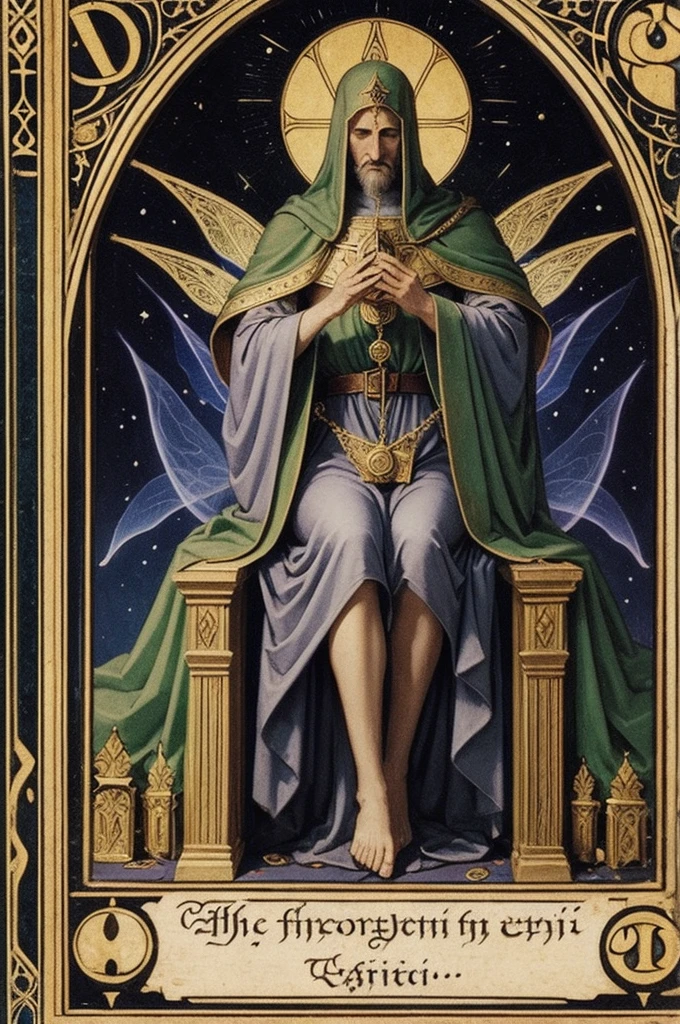 tarot card, the hierophant as a fairy in medieval art