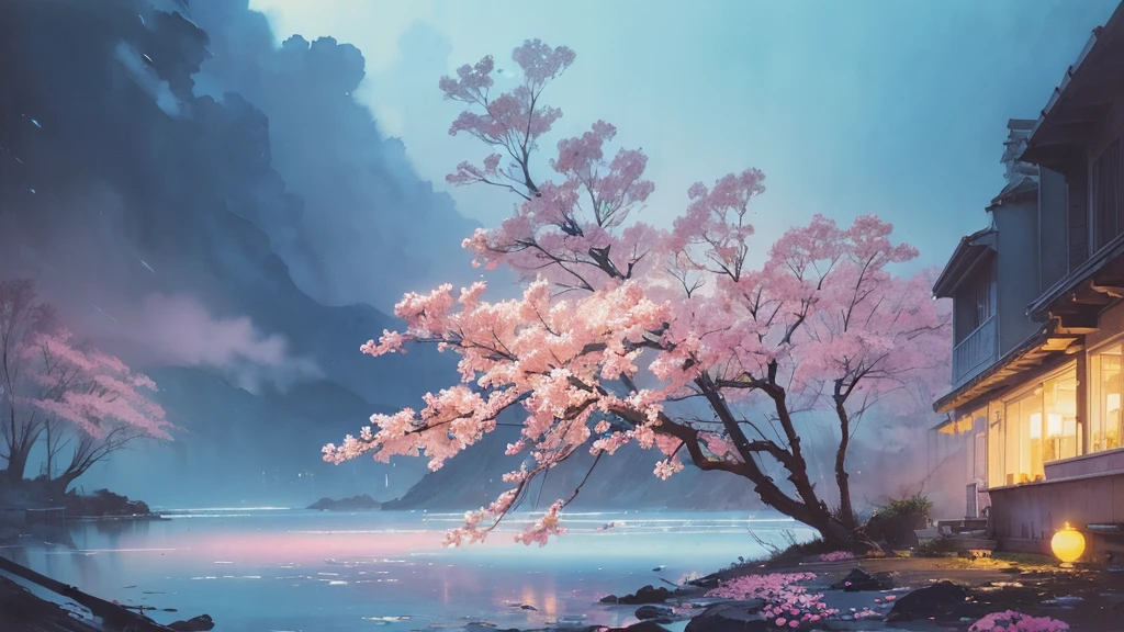 32k, Masterpiece, Highest quality, One girl, Detailed eyes, flower,Alstroemeria, Pink and light blue style,A dreamy, romantic piece,Pale yellow, Mysterious Leaves,A playful arrangement,Fantasy,High Contrast,Ink strokes,explosion,Exposure, Impression of pink and light blue tones,Abstract,((Watercolours by John Berkey and Jeremy Mann )) Brush strokes,Negative Space, Tyndall effect,