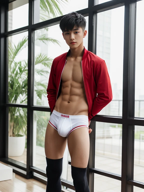 teenagers , young , light-skin , wearing an dark red sexy underwear, tmasterpiece,k hd,the feet,Transparent sports vest,semi transparent,black long socks,The barefoot , red colour , handsome and cute , extreme cute boy , white skin , dark red underwear boxers shorts , extremely tall and cute boy ,oppa model , handsome model , full body , dark red boxers underwears short shorts , black socks , white light-skin , Chinese model , young boy , white skin , handsome and extremely cute , red boxers underwear shorts , long black socks , handsome model , at the park , jogging , model oppa , long legs , jogging , running , high knee black socks ,black long socks , stand up , extremely tall , extremely high , red underwears , red sports underwear , long black socks , clean and white legs , Chinese model , extremely long legs , looking at the camera , clean and white thigh , heavy bulge , kid face , baby face , wearing jacket , red underwears boxers , light and white skin , Chinese model , strike a pose , sexy pose , flexing pose , show off his handsome pose , size different , height different , tallest boy in the world , height comparison with other boy