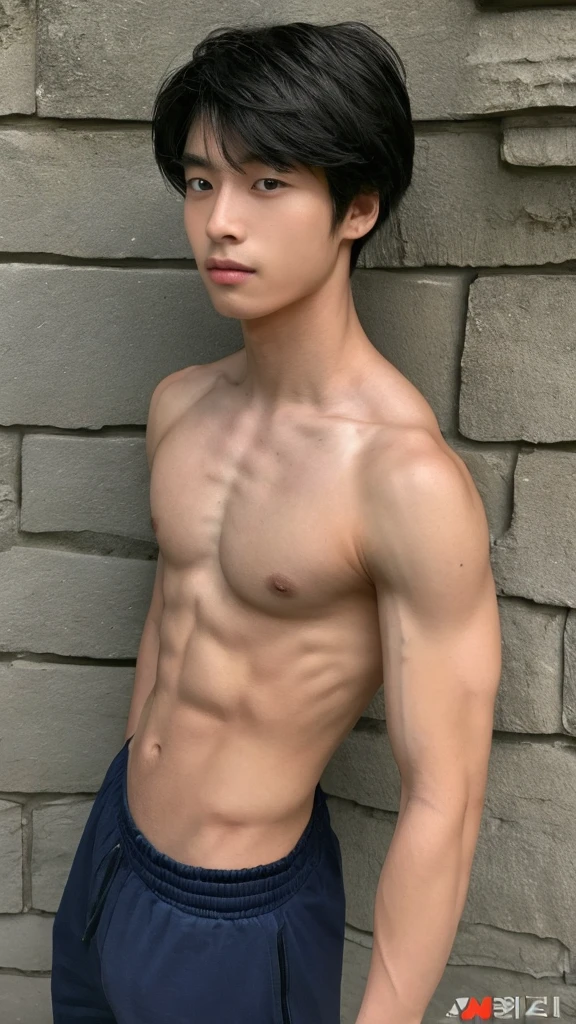 Muscular 17 year old Korean boy