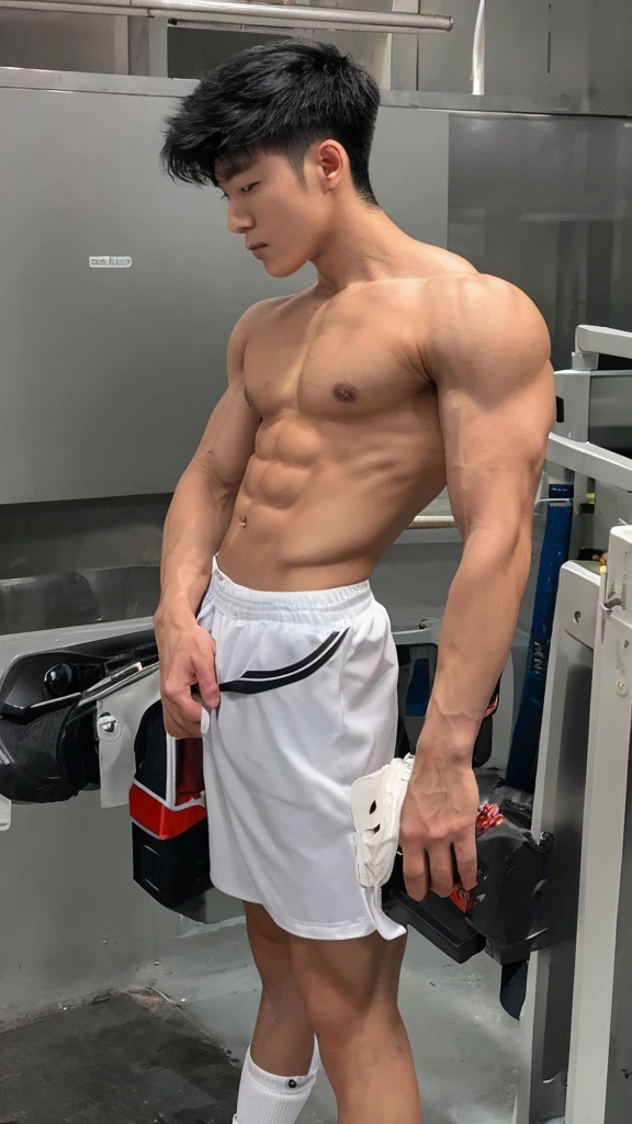 Muscular 17 year old Korean boy