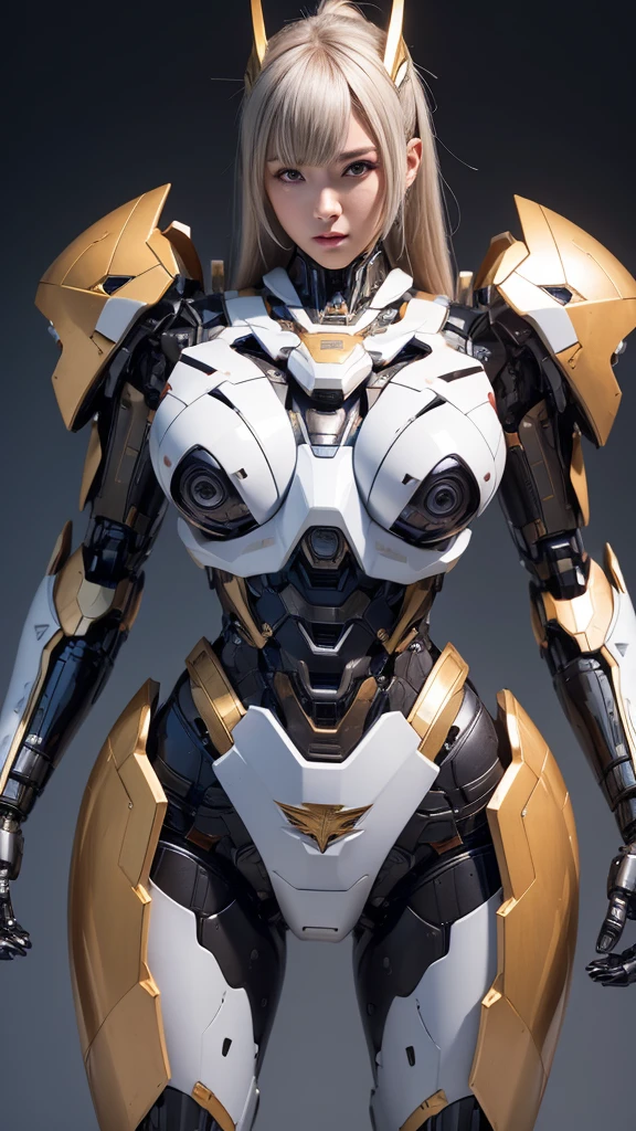 Textured skin, Super Detail, high details, High quality, Best Quality, hight resolution, 1080p, hard disk, Beautiful,(Super Heroine),Oppai Missile,beautiful cyborg woman,Mecha Cyborg Girl,Battle Mode,Girl with a Mecha Body,She wears a battle cyborg mech with a weapon,Fulll body Shot