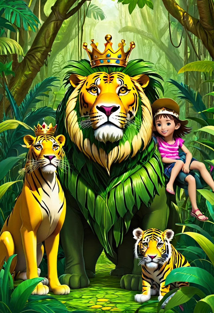 Jungle A King and Three Children
