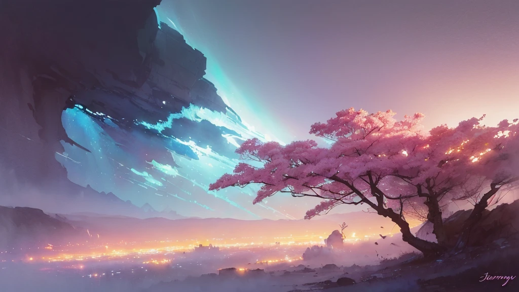 32k, Masterpiece, Highest quality, One girl, Detailed eyes, flower,Alstroemeria, Pink and light blue style,A dreamy, romantic piece,Pale yellow, Mysterious Leaves,A playful arrangement,Fantasy,High Contrast,Ink strokes,explosion,Exposure, Impression of pink and light blue tones,Abstract,((Watercolours by John Berkey and Jeremy Mann )) Brush strokes,Negative Space, Tyndall effect,