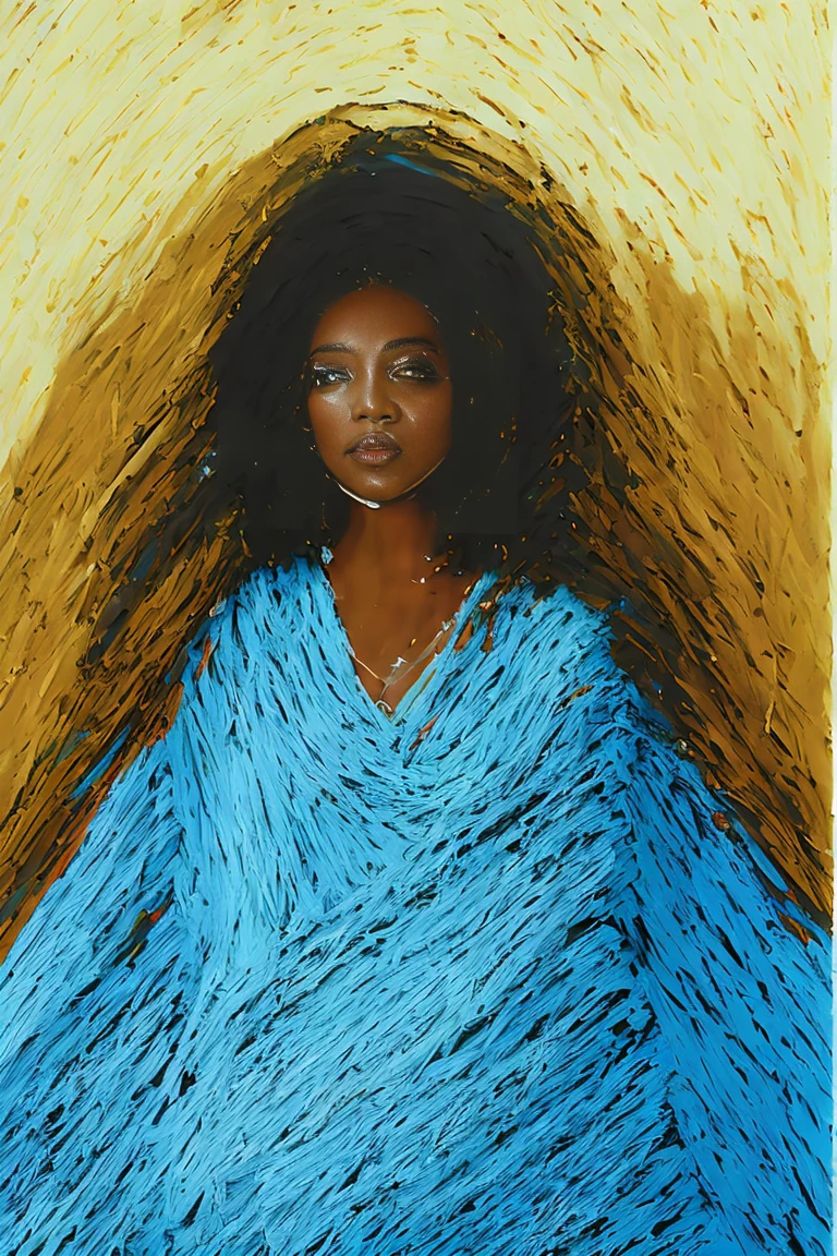 The Birth of Venus with ebony skin wearing a sheer dress, Paintings by Vigée Leblanc