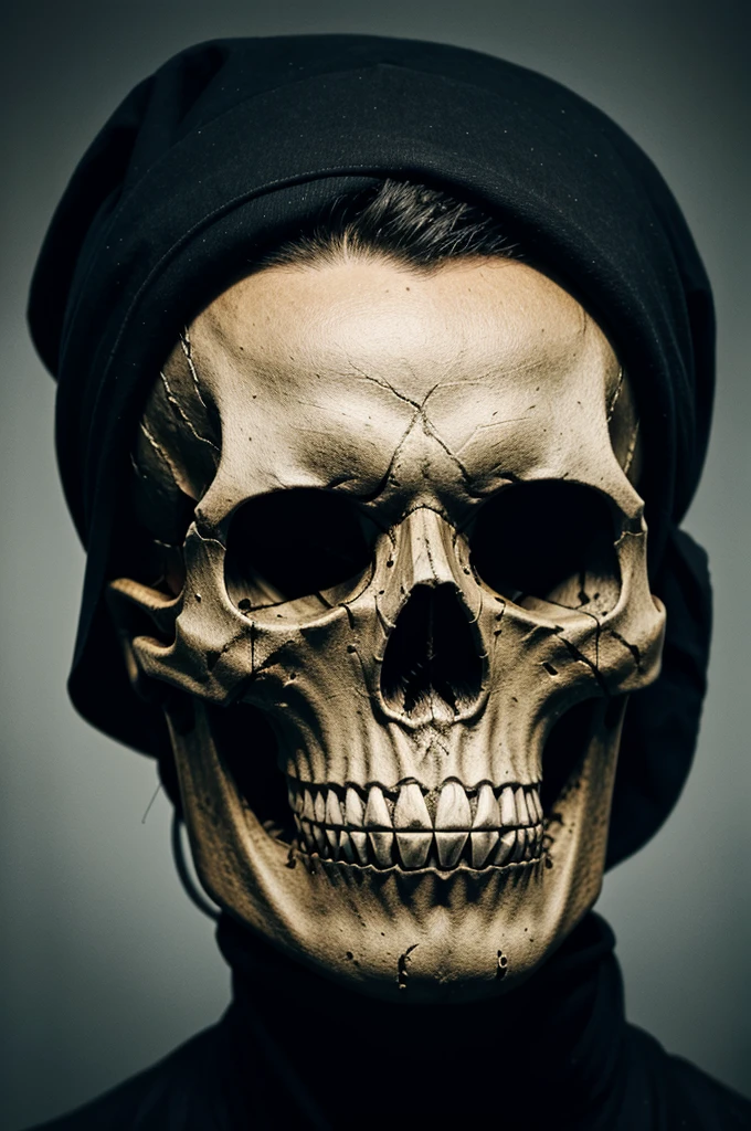 Skull with darkness