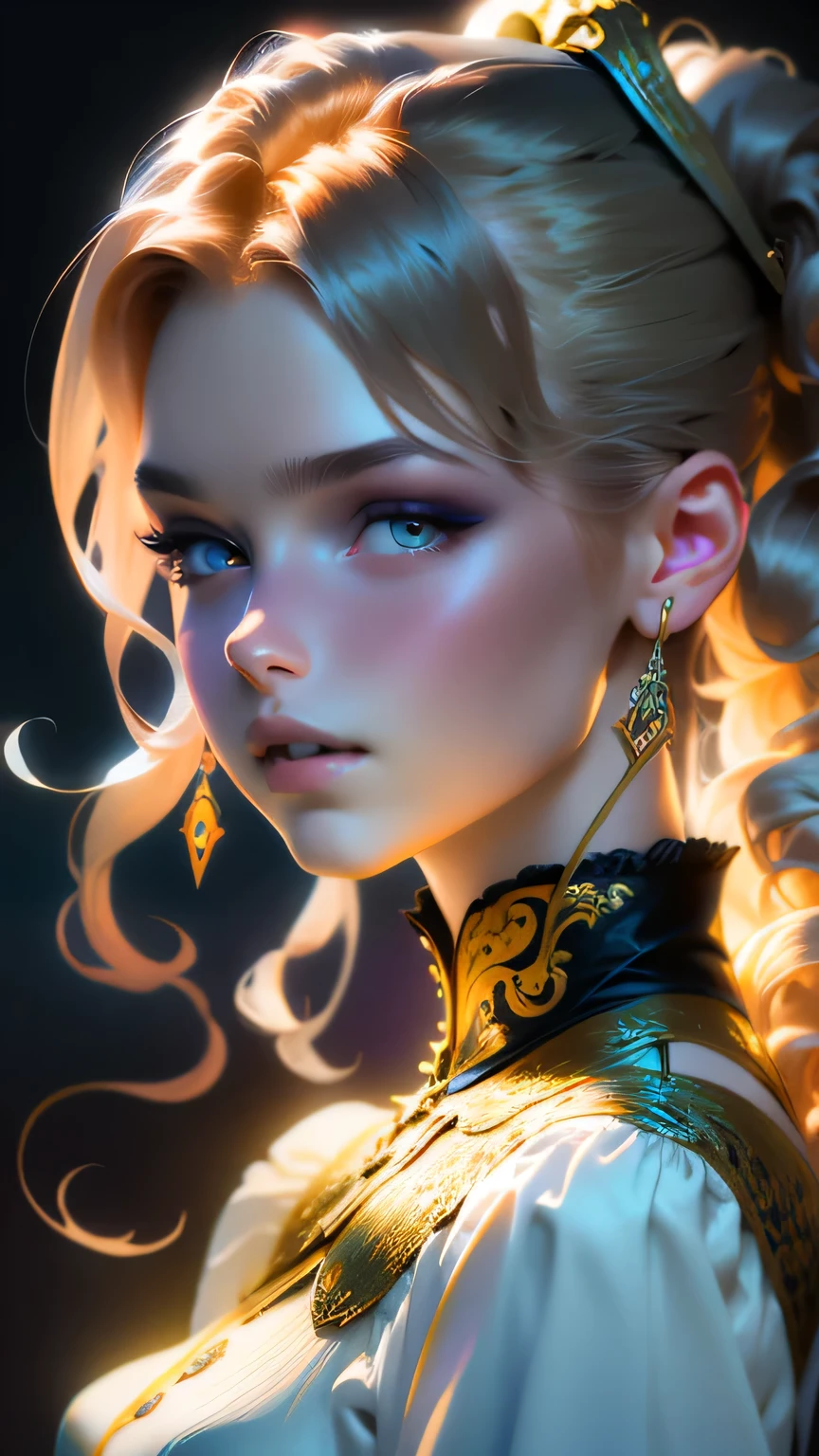 masterpiece, Highest quality, (8K wallpapers incorporating highly detailed CG), (Highest quality), (Best illustrations), (Best Shadow), (Stable Diffusion Model), Violet Evergarden, Sparkling, beautiful, victorian style bedroom, Dynamic Lighting, Written boundary depth､((Upper body portrait))､Upper body portrait