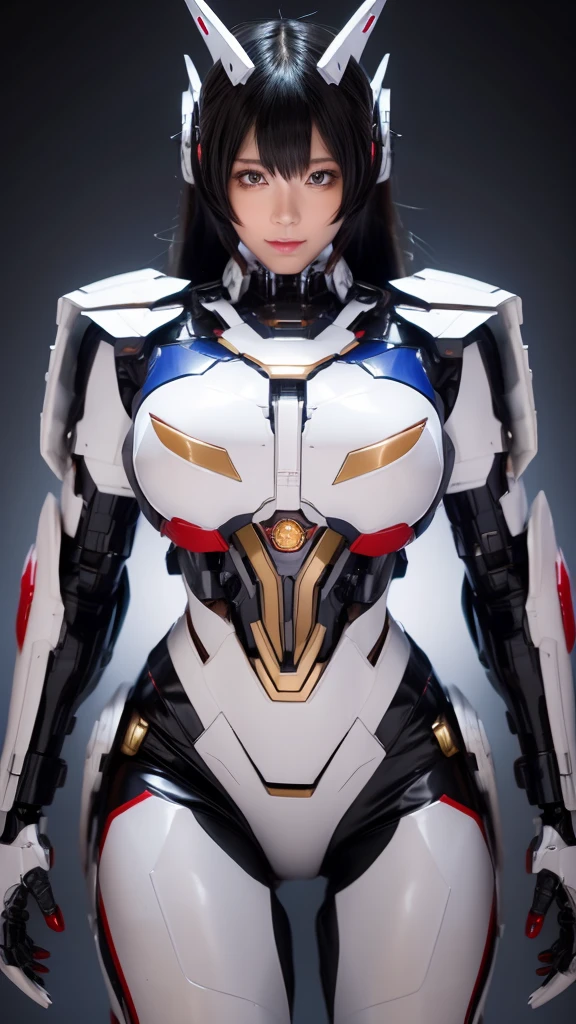 Textured skin, Super Detail, high details, High quality, Best Quality, hight resolution, 1080p, hard disk, Beautiful,(Super Heroine),Oppai Missile,beautiful cyborg woman,Mecha Cyborg Girl,Battle Mode,Girl with a Mecha Body,She wears a battle cyborg mech with a weapon,Fulll body Shot