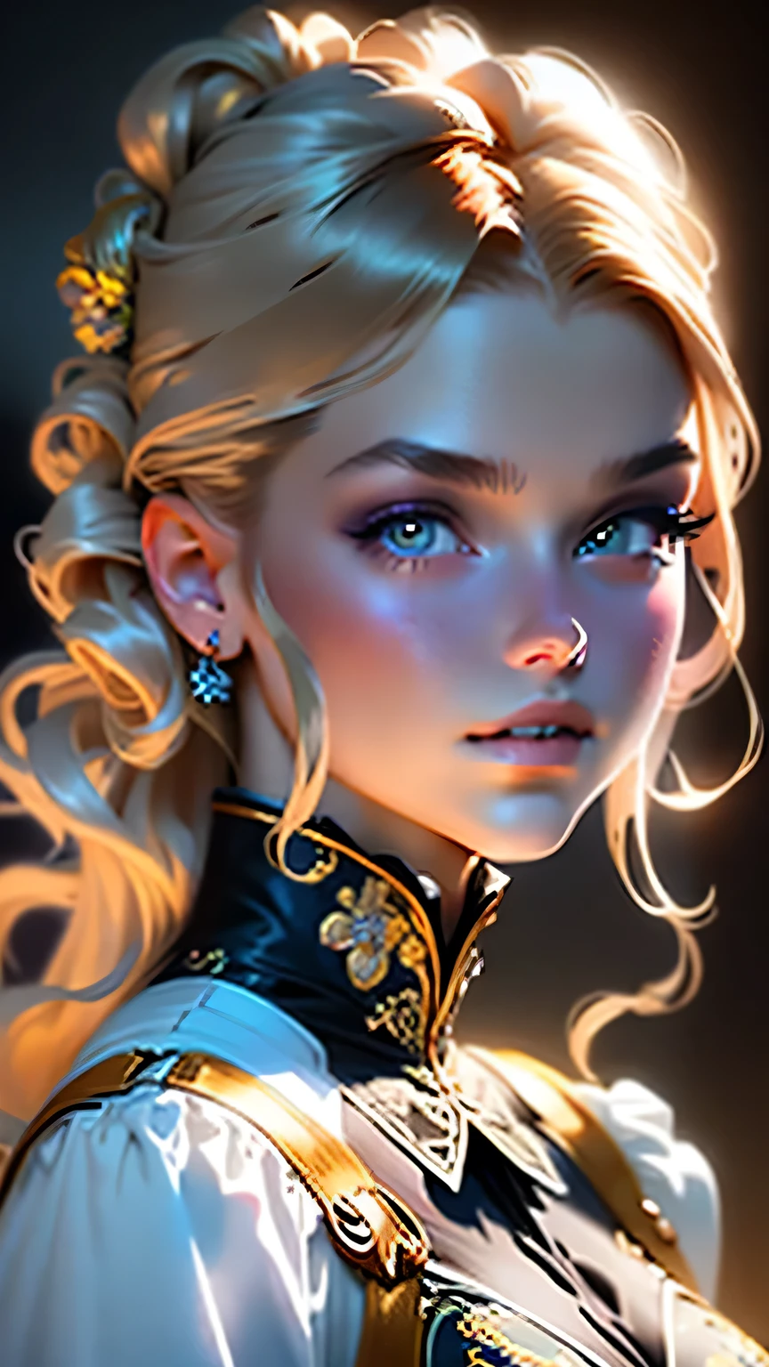 masterpiece, Highest quality, (8K wallpapers incorporating highly detailed CG), (Highest quality), (Best illustrations), (Best Shadow), (Stable Diffusion Model), Violet Evergarden, Sparkling, beautiful, victorian style bedroom, Dynamic Lighting, Written boundary depth、((Upper body portrait))、Upper body portrait