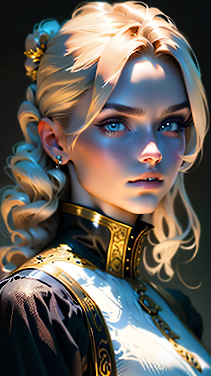 masterpiece, Highest quality, (8K wallpapers incorporating highly detailed CG), (Highest quality), (Best illustrations), (Best Shadow), (Stable Diffusion Model), Violet Evergarden, Sparkling, beautiful, victorian style bedroom, Dynamic Lighting, Written boundary depth､((Upper body portrait))､Upper body portrait