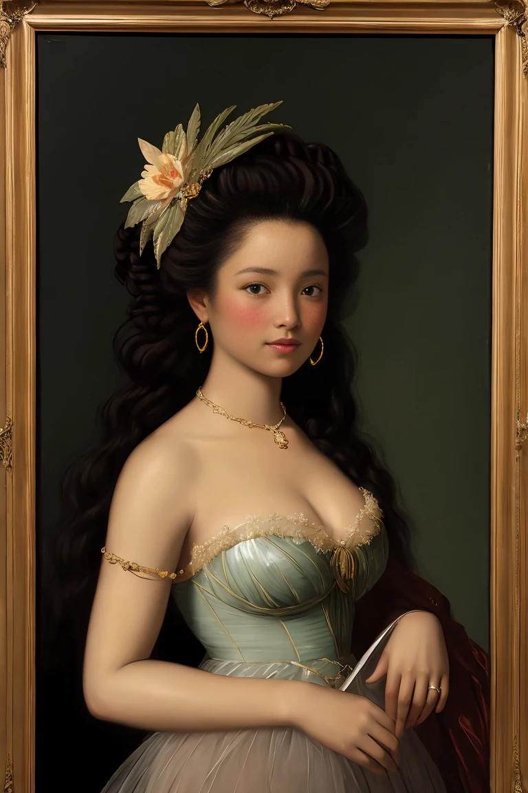 The Birth of Venus with ebony skin wearing a sheer dress, Paintings by Vigée Leblanc