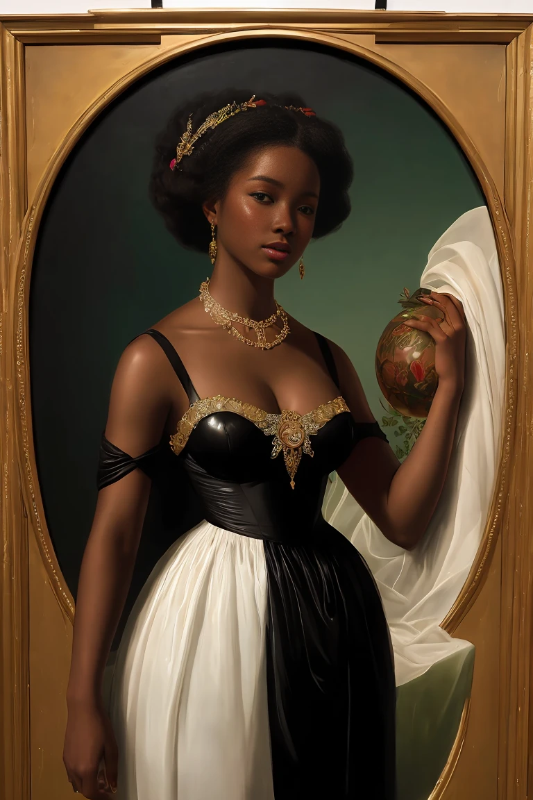 The Birth of Venus with ebony skin wearing a sheer dress, Paintings by Vigée Leblanc