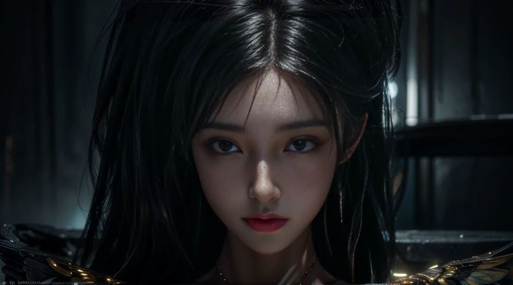 masterpiece,quality,Best quality,official art,(Beauty and aesthetics:1.2),(masterpiece:1.3), (8K, Realistically, RAW photo quality is the best: 1.4), Beautiful face, (Realistic face),Ultra-high resolution, Ultra-realistic photos, The content is very detailed, Golden Ratio, (Energetic:1.aturation:1.3),Unreal Engine, (High Detail: 1.9),(woman:1.4),(Sody),Mature womck wings background of future city,Medium portrait,drama,(magic),(middle Ages:1.8)