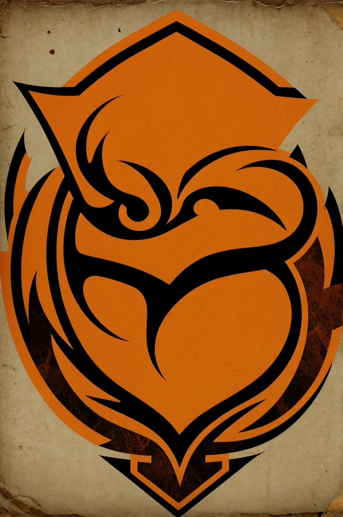 An orange faction banner with animal skin logo