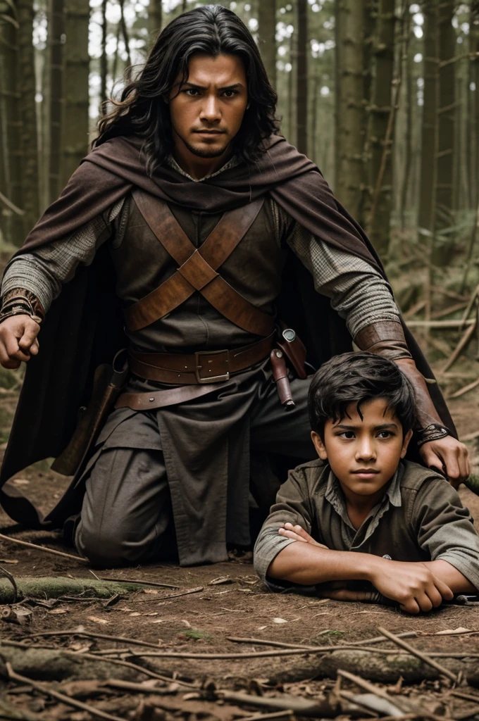 Make me the cover of a brave boy who fought against an evil witch because she threatened his peace and that of his family.