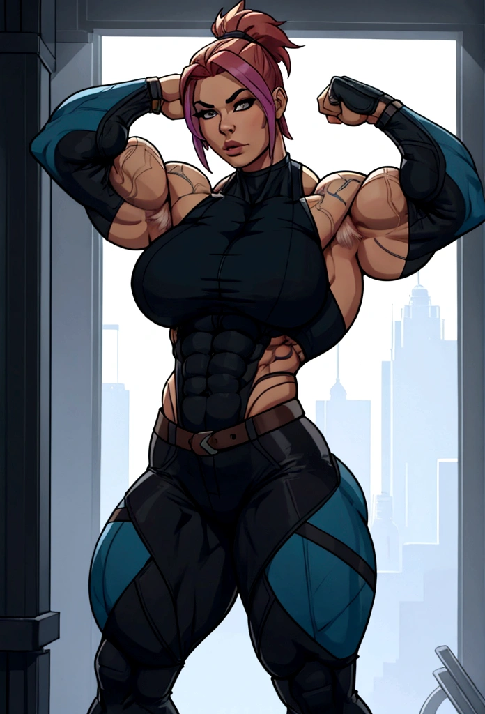 sexy muscle woman enormus biceps flex chloe price