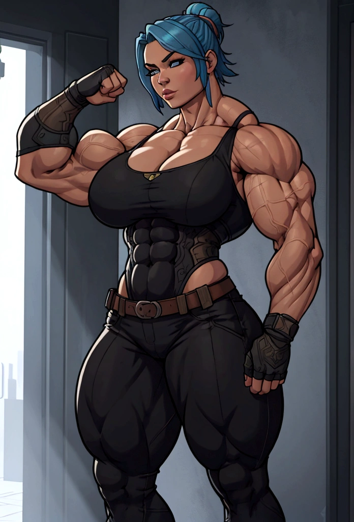 sexy muscle woman enormus biceps flex chloe price