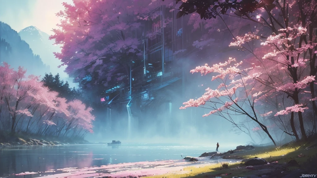 32k, Masterpiece, Highest quality, One girl, Detailed eyes, flower,Alstroemeria, Pink and light blue style,A dreamy, romantic piece,Pale yellow, Mysterious Leaves,A playful arrangement,Fantasy,High Contrast,Ink strokes,explosion,Exposure, Impression of pink and light blue tones,Abstract,((Watercolours by John Berkey and Jeremy Mann )) Brush strokes,Negative Space, Tyndall effect,