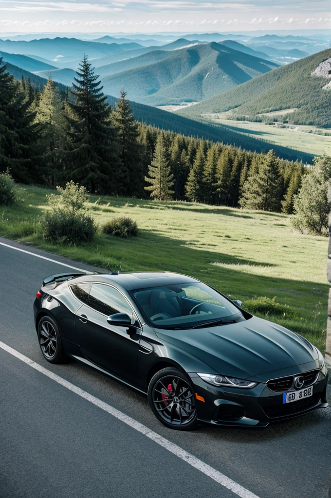A car in mountain