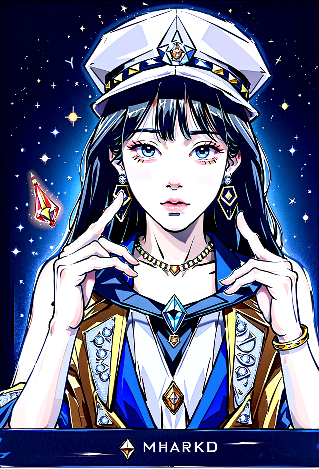 Cute puppy、Bitcoin、Cryptocurrency、rich、sunglasses、hat、hatのロゴに「D」It says in large letters:、Dynamic Jumps、Real、photograph、8K、cigar(((Too big diamond 1：9)))、Riding on a big diamond、Gold bars covering the entire wall、Jewels overflowing from a treasure chest(((D mark)))