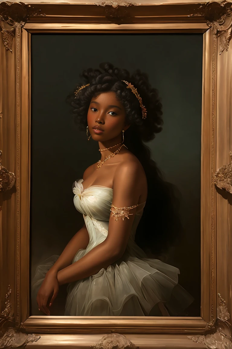 The Birth of Venus with ebony skin wearing a sheer dress, Paintings by Vigée Leblanc