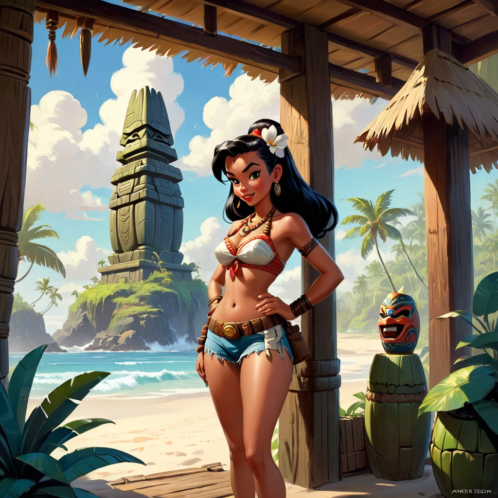 by Andrew Loomis, tiki, square enix, disney concept artists, by Tim Biskup, skottie young, detailed scenery, a detailed painting, a magazine cover for action for men