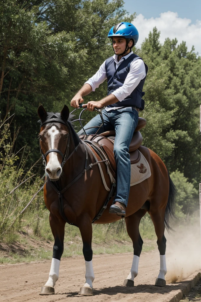 Baca riding a human
