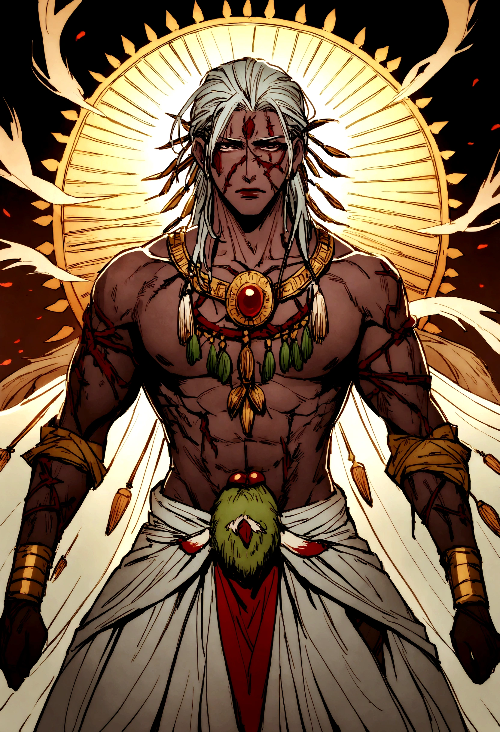 According to mythology, Ashwathama is believed to be immortal due to a curse. After the Mahabharata war, he was cursed by Krishna and other sages for his role in the killing of Draupadi's sons and the massacre at night. He was condemned to roam the Earth in extreme pain and misery, with festering wounds that would never heal.
