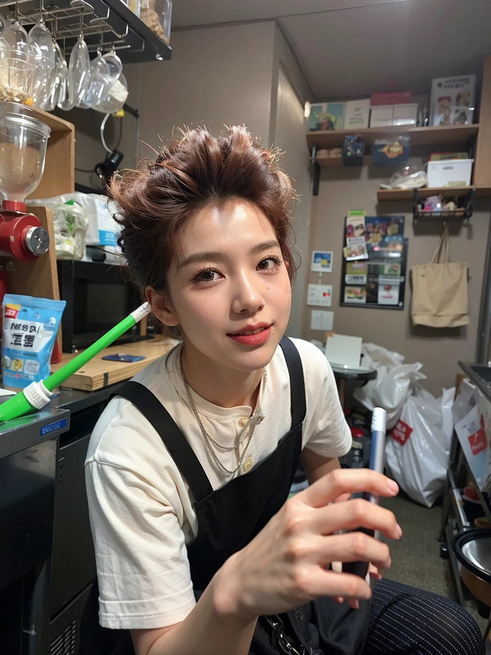 arafed woman Con cabello rojo and a white top posing for a picture, ulzzang, jossi de blackpink, parque roseanne de blackpink, heonhwa choe, sun yunjoo, portrait of jossi de blackpink, con el pelo largo y rojo, sha xi, Jennie rosa negra, kim doyoung, aparcar desde-min, jinyoung shin, Con cabello rojo