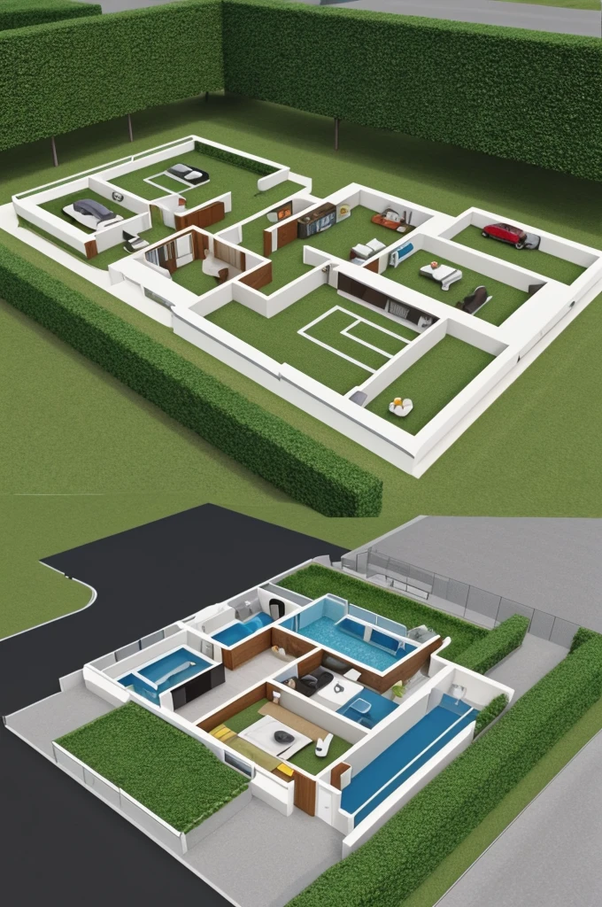 A plan that in reality is 15 meters x 8 meters and I want a two-quarter scale