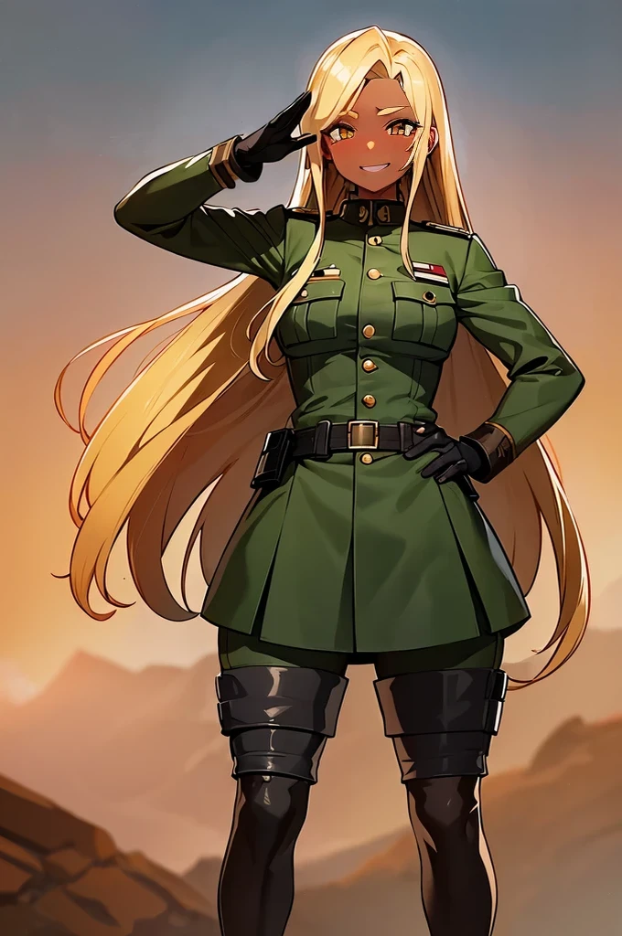 give her a confident smile