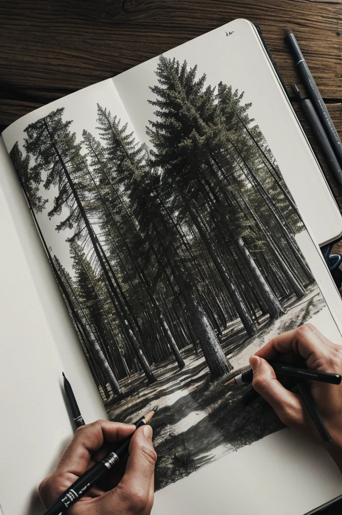Lucas, with a sketchbook in hand, often sought solace atop the tallest trees, capturing the world around him with careful strokes of charcoal and pencil.