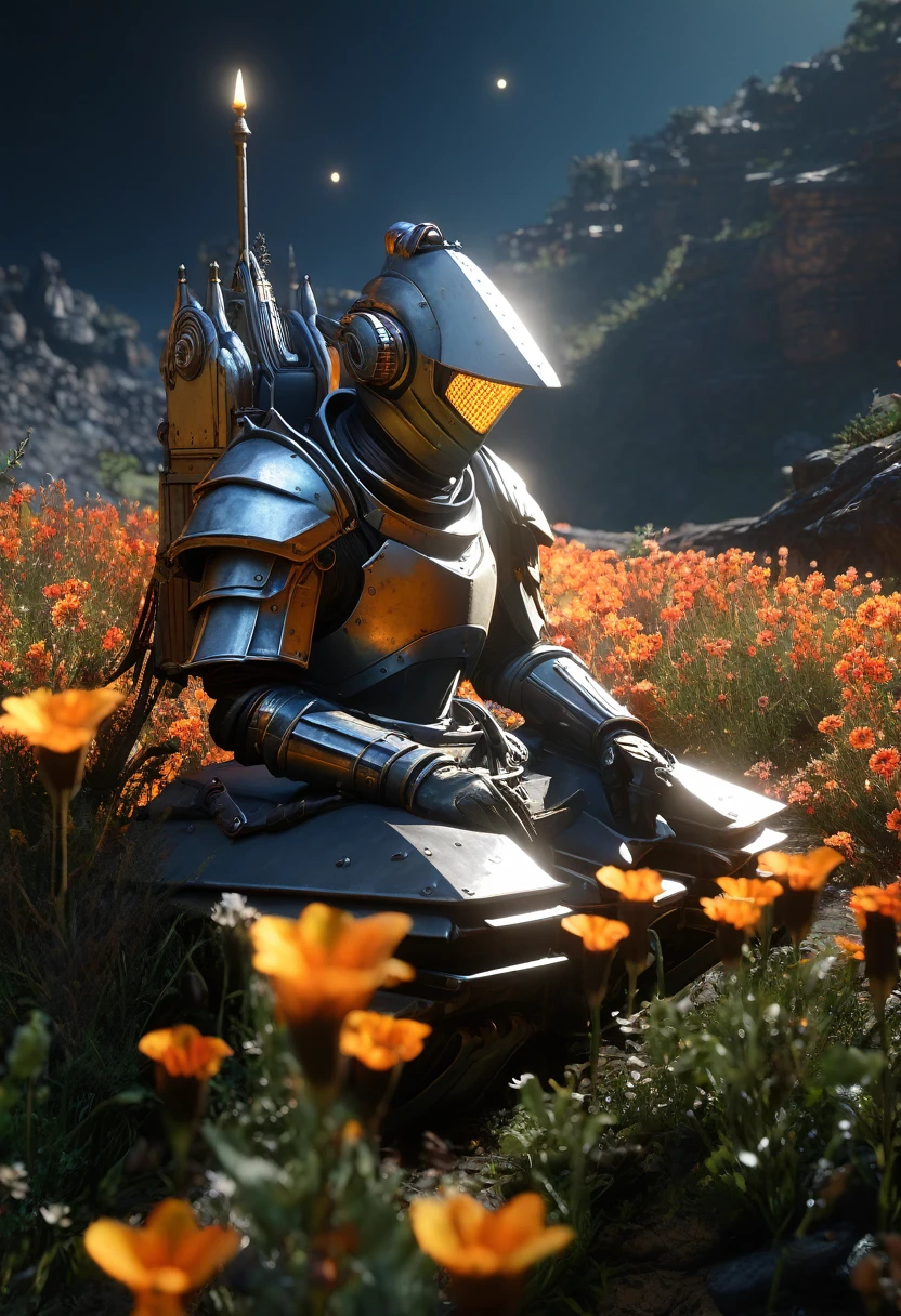 The first knights, Flowers for the Faded, Moonchild, Punked Steamroll, realistic, Soft illumination and Soft render, 8k--ar 16:9,8k