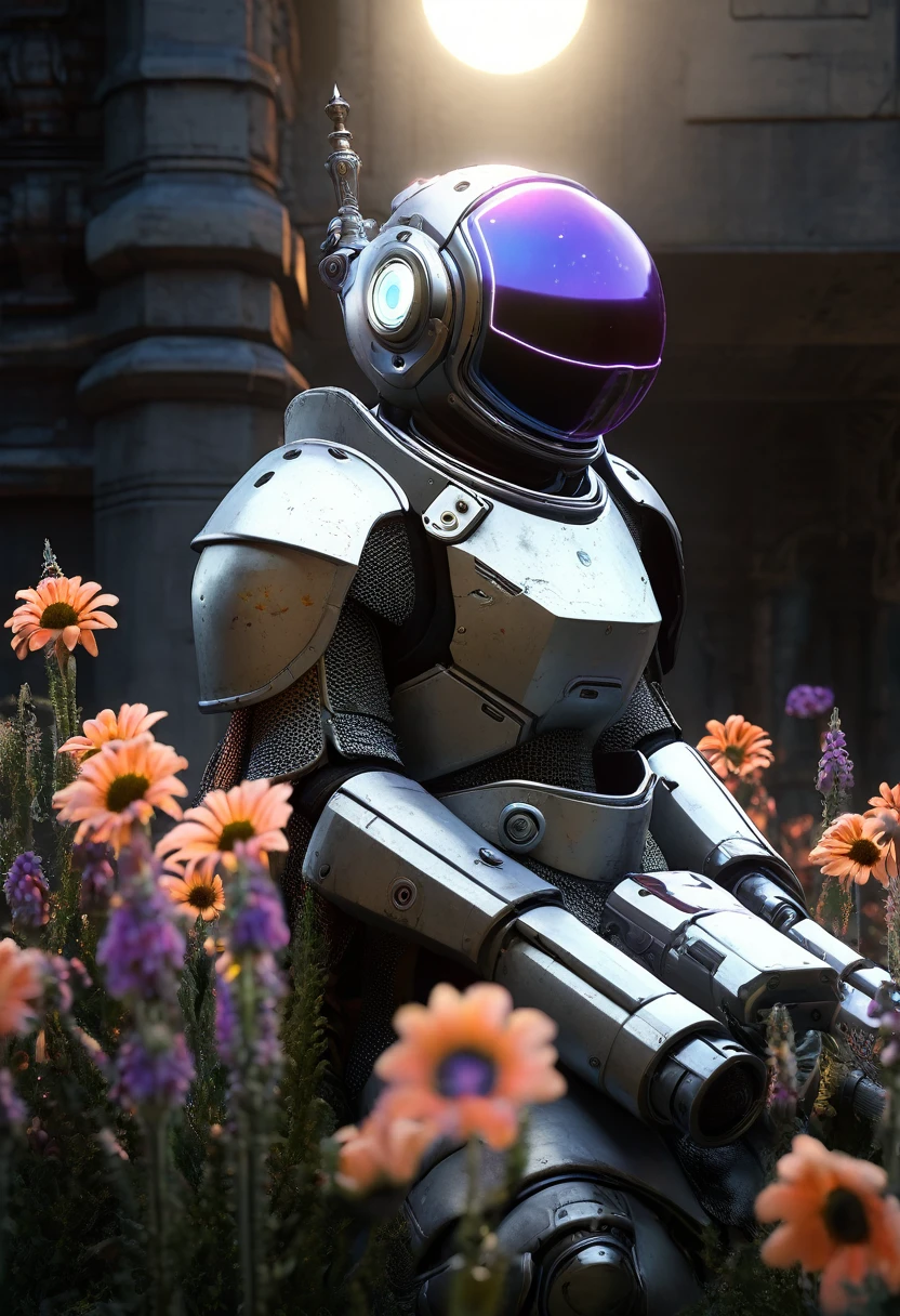 The first knights, Flowers for the Faded, Moonchild, Punked Steamroll, realistic, Soft illumination and Soft render, 8k--ar 16:9,8k