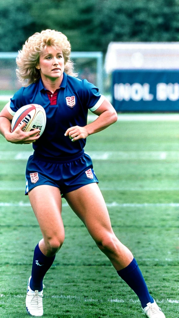 doly parton playing rugby union running with the football