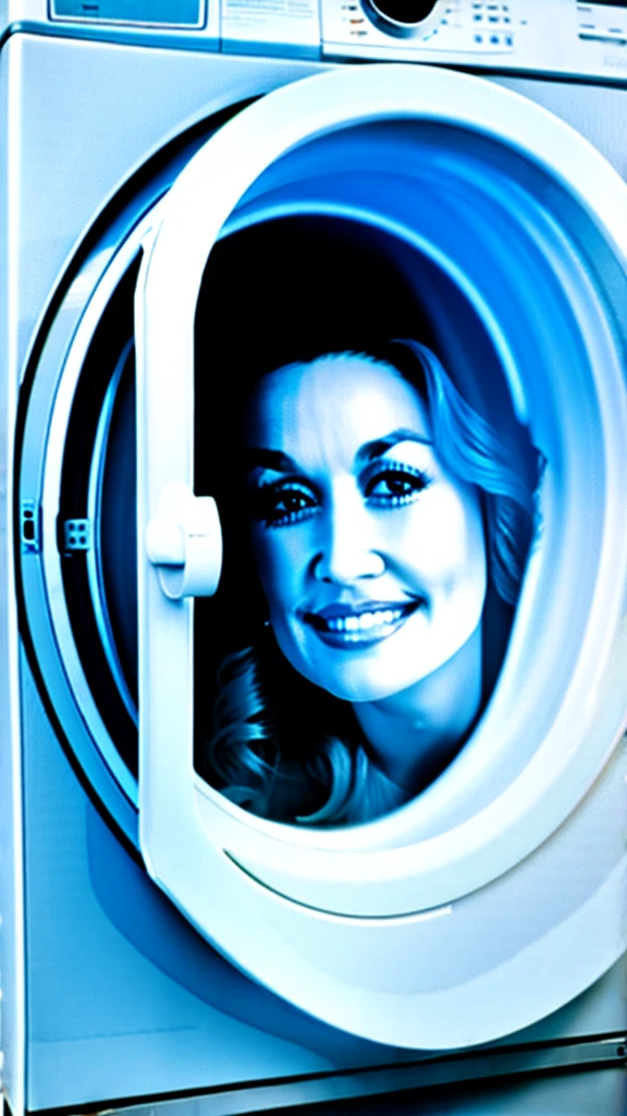 dolly parton stuck inside a washing machine