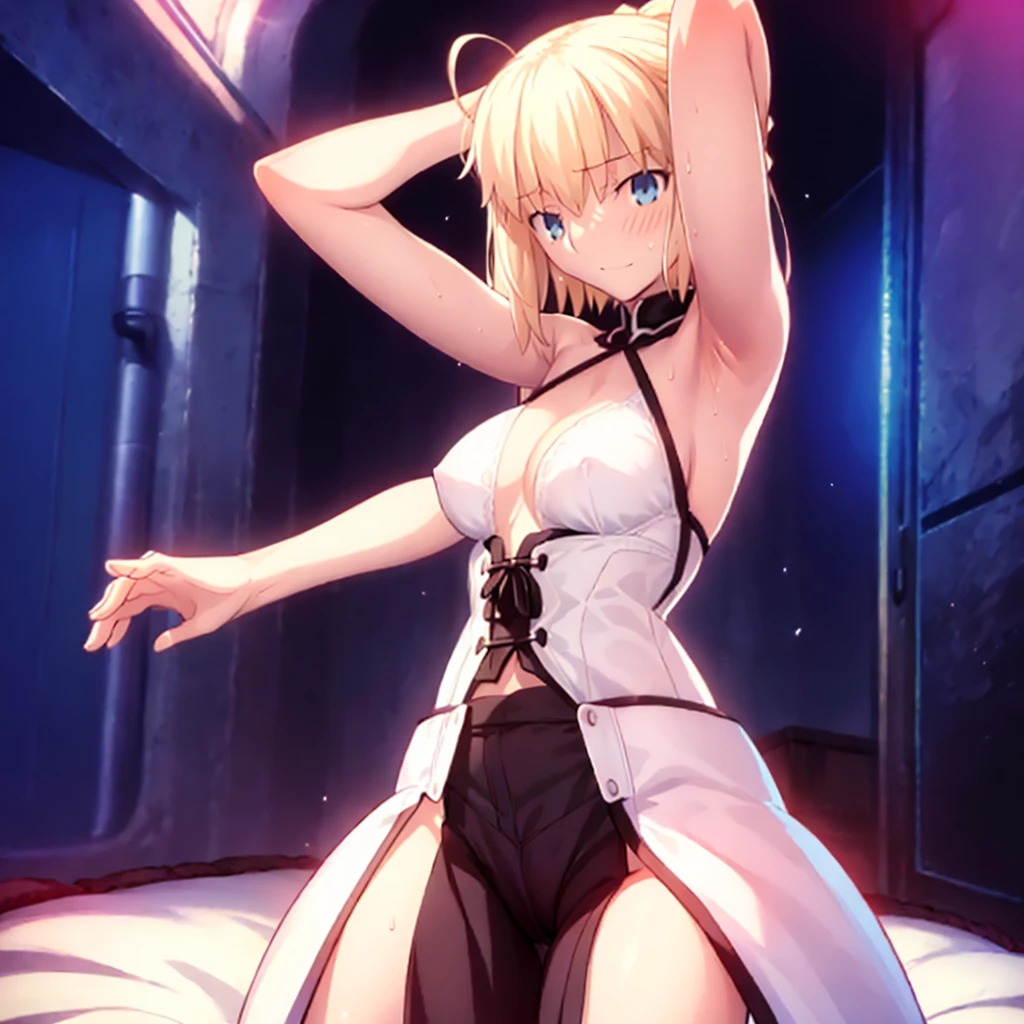 High resolution, 最high resolution,high resolution,{know_StayNightuFotable in F:1.15}, Rubio_ Highest quality, masterpiece, フル,Sweatだく,blush,smile,Underarmアップ,Sweat,Underarmを広げて見せている,bed,,,Covered in ,が垂れている,Moist,blonde,whole body,pubic hairがある,,Underarm,~ side,~ sideの下,Underarmの下,~ sideアップ,Sweatをかいている,~ sideSweat,Upper Body, 1 person,Armpit zoom,Side zoom,Underarmズーム,腋の下ズームUnderarmを見せつける,Showing off your armpits,Place your arms behind your head,,全,,Raise your arms, Intraluminal reflection,whole body,Two Arms,alone,sexy,1 personだけ,look at me,体中まみれ,からが垂れている,front,オイルを塗ったテカテカのUnderarmを見せる、オイルを塗った光沢のあるUnderarm:1.30、Surreal、Underarm、オイルを塗った光沢のあるUnderarm:1.30、光沢のあるUnderarm、オイルを塗ったぬるぬるのUnderarm:1.30、ぬるぬるした光沢のあるUnderarm:1.20、明るく詳細なUnderarm、Underarmの細かいシワ:1.7、Realistic armpit wrinkles:1.7、Underarmを照らす光:1.4、Even the fine details of armpit pores), (smile、Side-show pose,Side-show pose, are ,全,,素っ,Armpit up,Armpit Up,Naughtyな腋,Naughtyな脇,Naughty,Sweat,Arms behind head,Spread the armpits,Spread your arms,Embarrassed,が垂れている,,が出ている,,しゃがんでを見せつける,Body to the front,pubic hairが生えている,pubic hair,,まみれ,,まみれ,Naughtyな体,Naughtyな身体,Naughtyな,Naughtyな,,Naughtyな,Naughtyな,Naughtyな体,Naughtyな肉体,Naughtyなボディー,Embarrassedに腋を見せている,Embarrassedに脇を見せている,lotion,lotionまみれ, fluid, fluidが垂れている,,が垂れている,でベタベタ,Sticky with ,,Spermwhole bodyまみれ,,を見せつける,,を見せつける,Embarrassedな表情