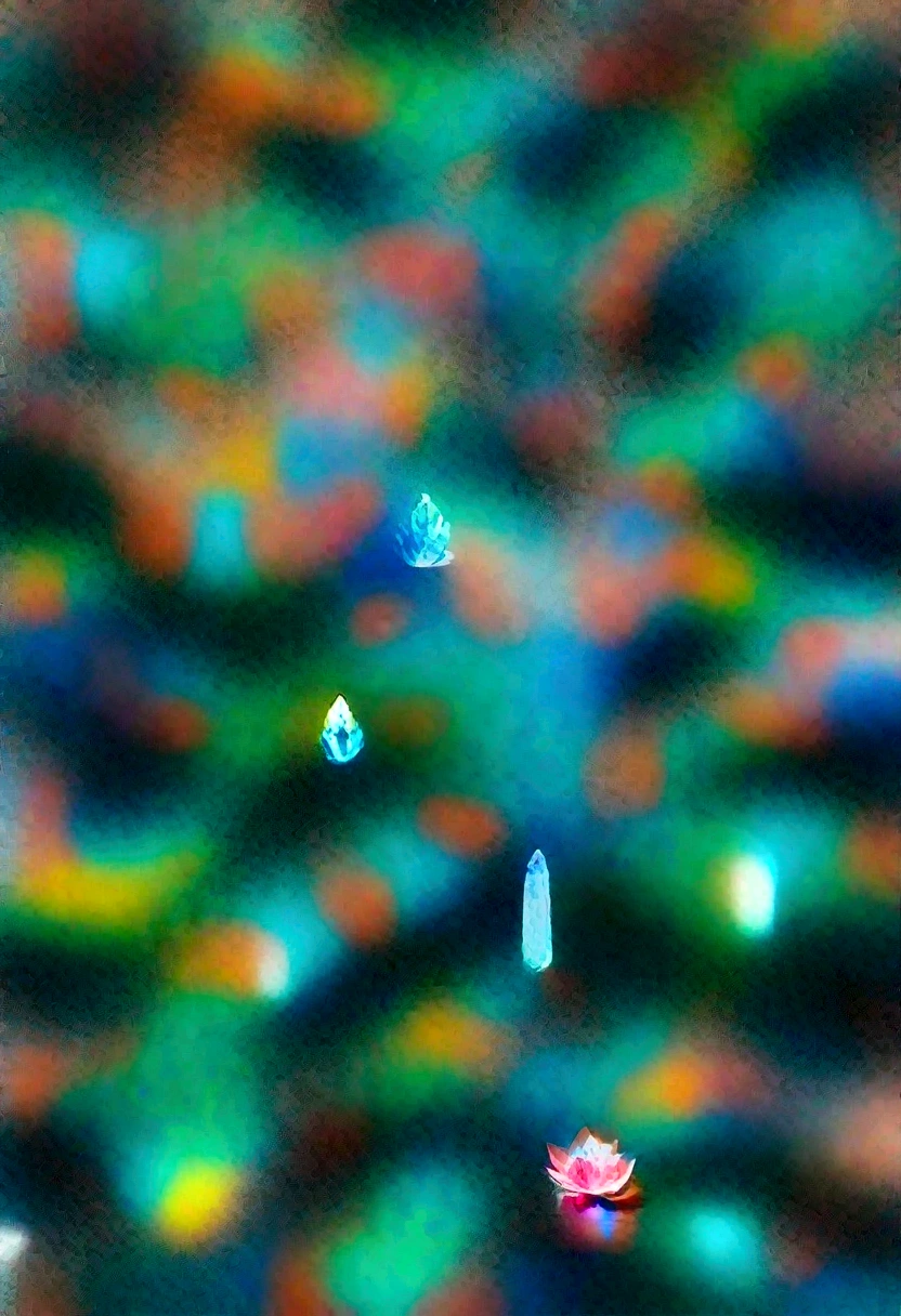 Surrealism、16K High Resolution、(Maximum sharp focus:1.3)、(Maximum close-up:1.5)、(Single crystal with base on table:1.5)、(Large bokeh background、blue back light:1.3) 、(lotus、Cold、water blue:1.5)