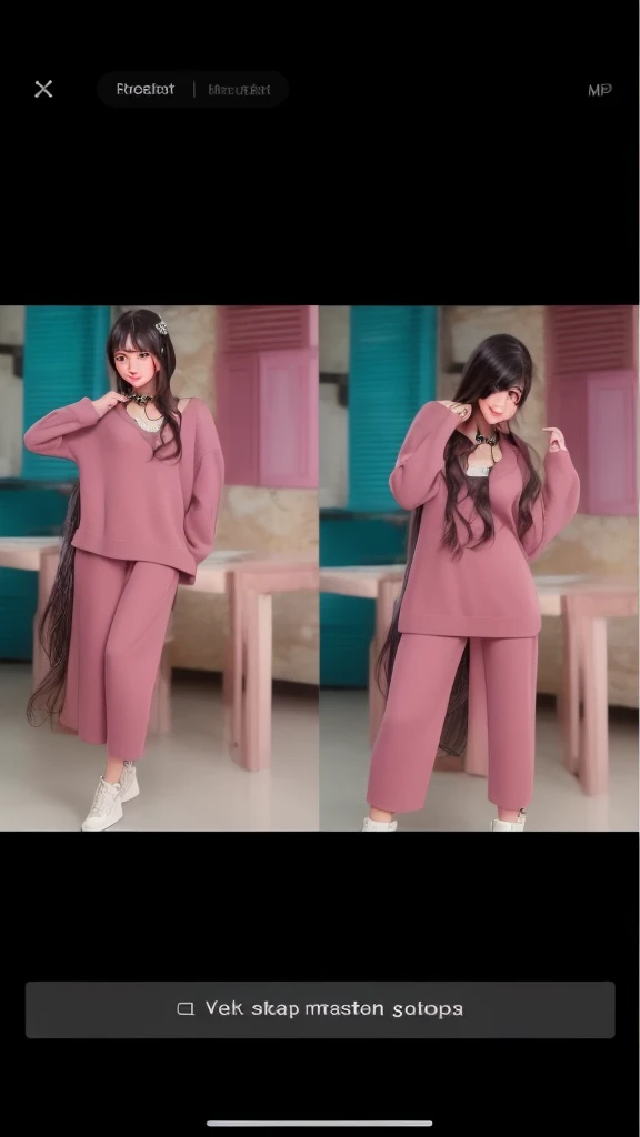 (RAW photo:1.2), (photorealistic:1.4),(masterpiece:1.3),(best quality:1.4),
dreamlike,
(detailed eyes),(detailed facial features), (detailed clothes features),
skin tight, (shiny skin),(slender girl),(slim girl),
1girl, ((full body)),solo,
cute, innocent, smlie,
VirtualGirl-Aim, (medium breasts), bangs, straight hair, long hair, black hair, black eyes, crystal pendant,
grey sweater,hip skirt,high-heeled shoes,
