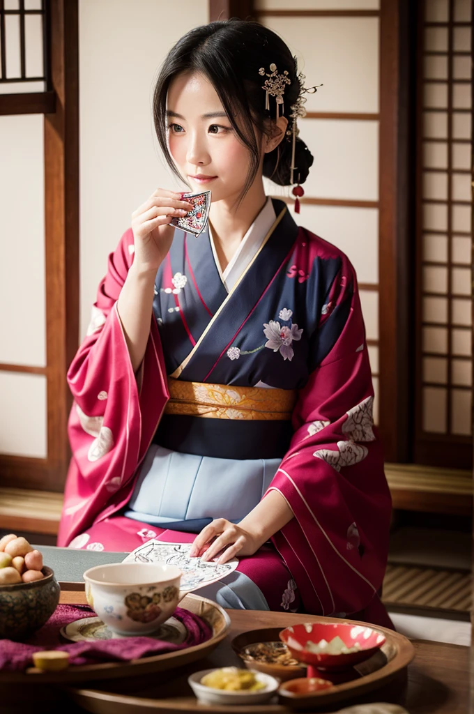 kimono woman Fortune telling mother