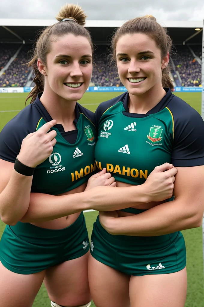 a pair of irish women rugby players