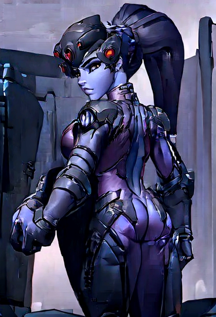 sexy woman widow maker at her home