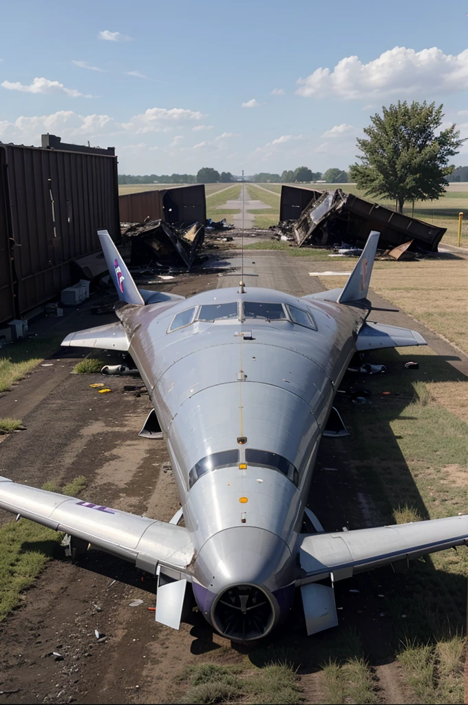 Image of the Fedex 80 plane crash 