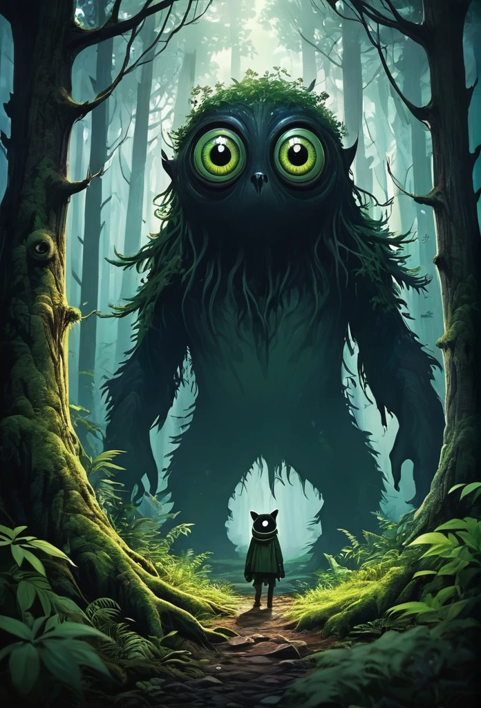 Unidentified creatures lurking in the forest、Has wide eyes、Captivating Appearance、
BRAEK&#39;s body is made up of countless tree roots、
BRAEK The forest is dark and the trees are buying、Looks like they&#39;re about to attack