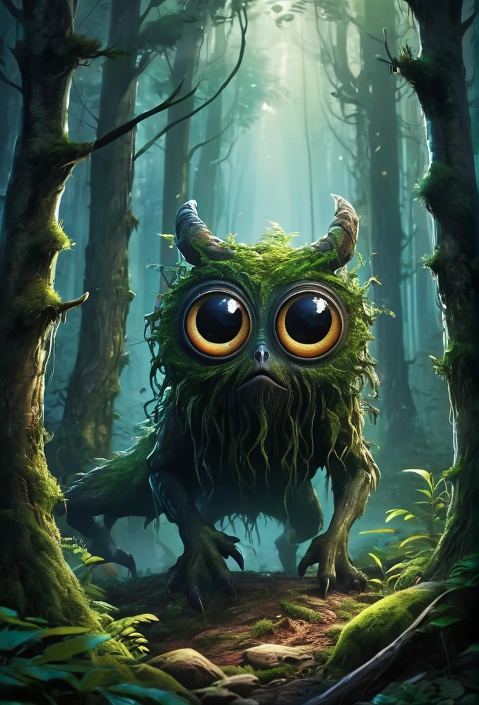 Unidentified creatures lurking in the forest、Has wide eyes、Captivating Appearance、
BRAEK&#39;s body is made up of countless tree roots、
BRAEK The forest is dark and the trees are buying、Looks like they&#39;re about to attack