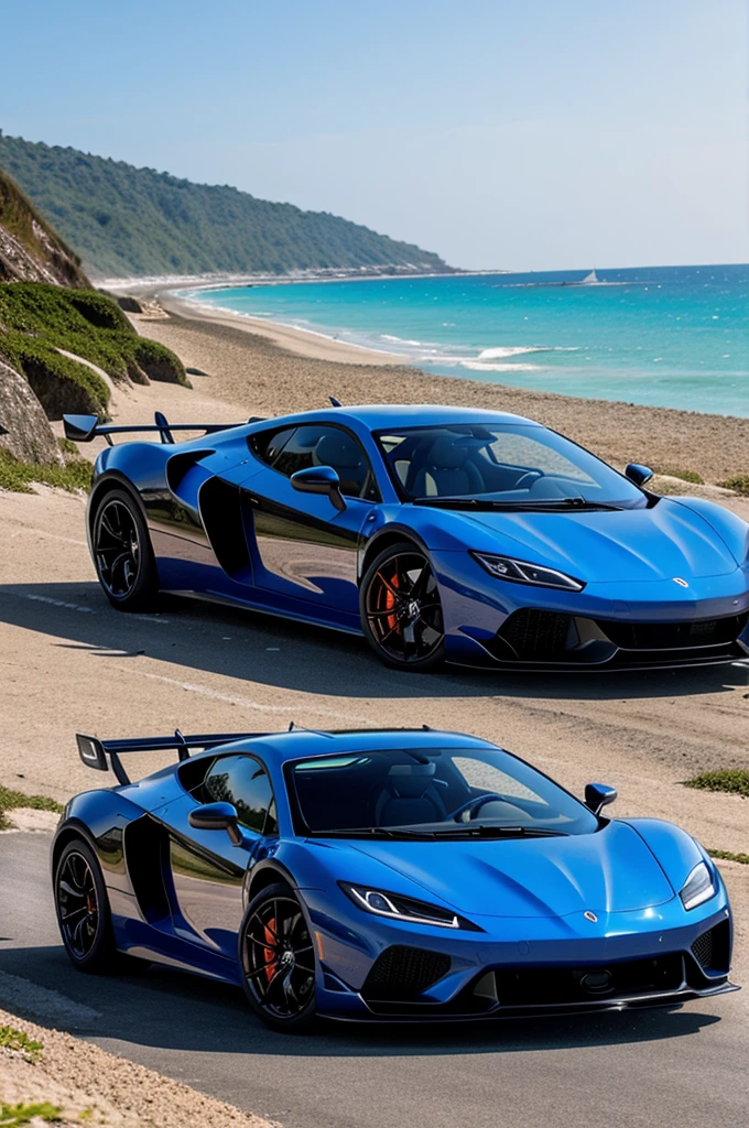 A super car on a beach
